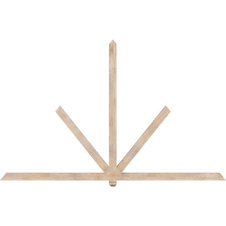 Ekena Millwork Kennewick Smooth Timber Gable Bracket, Douglas Fir, 108"W x 68"H x 3 1/2"D x 3 1/2"F, 15/12 Pitch GBW108X68X0404KEN00SDF